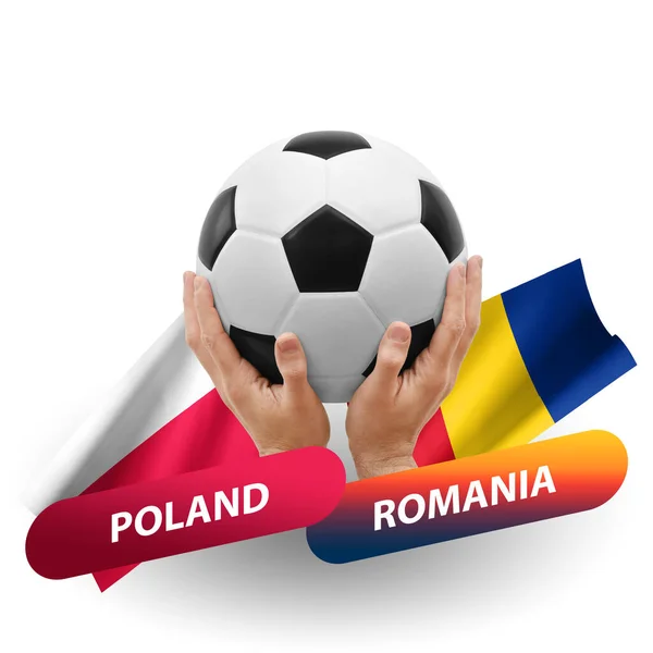 Soccer Football Competition Match National Teams Poland Romania — Photo