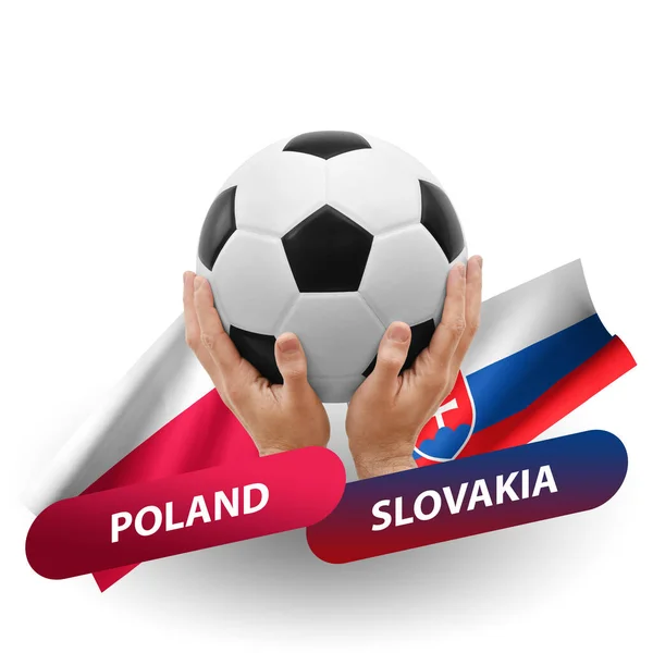 Soccer Football Competition Match National Teams Poland Slovakia — Photo