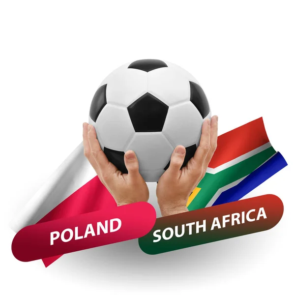 Soccer Football Competition Match National Teams Poland South Africa — Stock Photo, Image