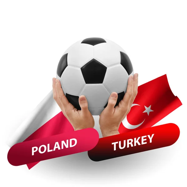 Soccer Football Competition Match National Teams Poland Turkey — Stock Photo, Image