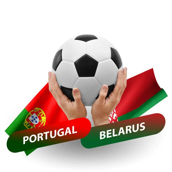 Soccer Football Competition Match National Teams Portugal Belarus — Stock Photo, Image