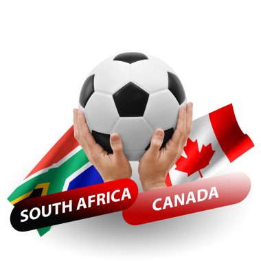 Soccer football competition match, national teams south africa vs canada