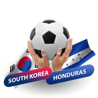 Soccer football competition match, national teams south korea vs honduras