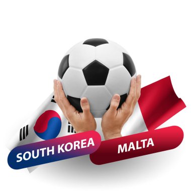 Soccer football competition match, national teams south korea vs malta