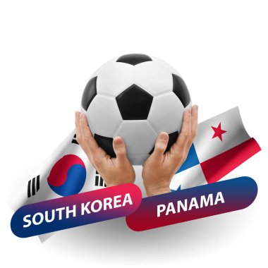 Soccer football competition match, national teams south korea vs panama