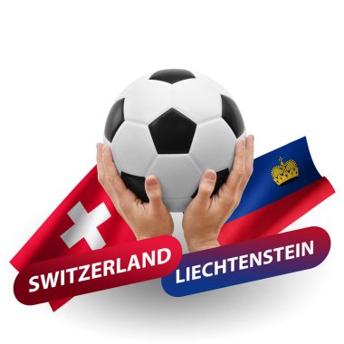 Soccer football competition match, national teams switzerland vs liechtenstein
