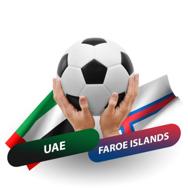 Soccer football competition match, national teams uae vs faroe islands