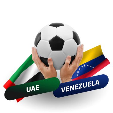 Soccer football competition match, national teams uae vs venezuela