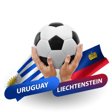 Soccer football competition match, national teams uruguay vs liechtenstein