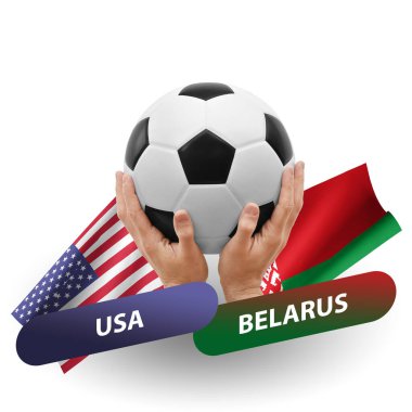 Soccer football competition match, national teams usa vs belarus