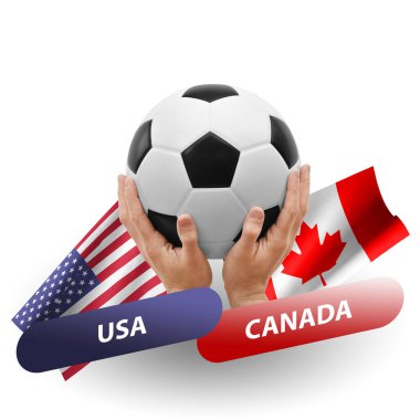 Soccer football competition match, national teams usa vs canada