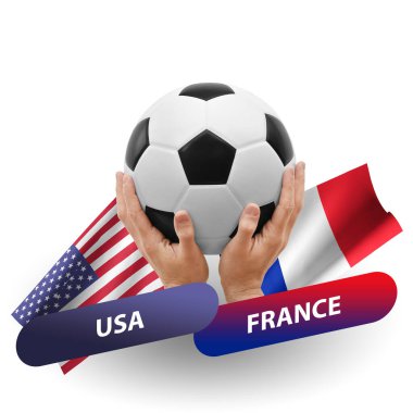Soccer football competition match, national teams usa vs france