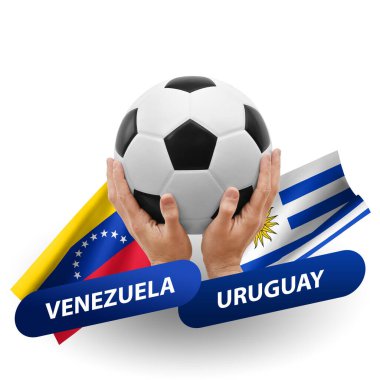Soccer football competition match, national teams venezuela vs uruguay