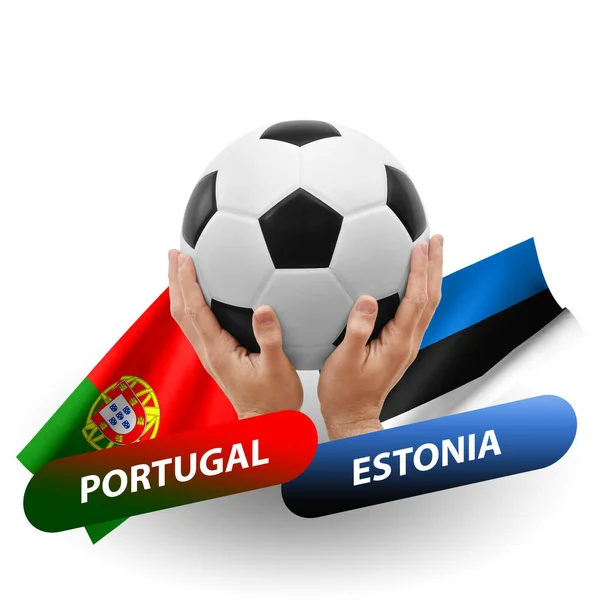 Ποδόσφαιρο Ποδόσφαιρο Αγώνα Εθνικές Ομάδες Portugal Estonia — Φωτογραφία Αρχείου