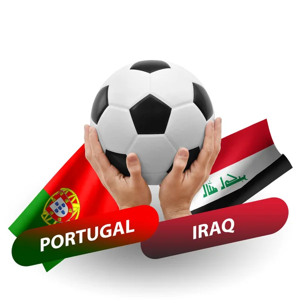 Soccer Football Competition Match National Teams Portugal Iraq — Stockfoto