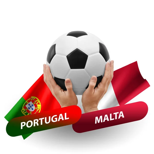 Soccer Football Competition Match National Teams Portugal Malta — Stock Photo, Image
