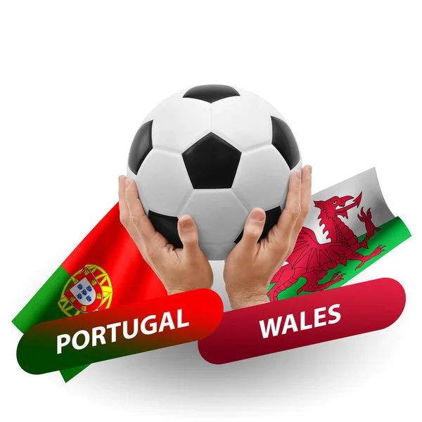 Soccer Football Competition Match National Teams Portugal Wales — 스톡 사진