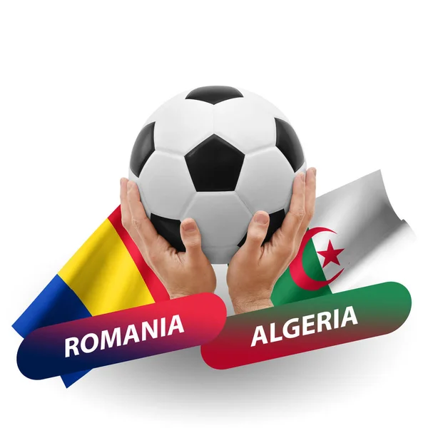 Soccer Football Competition Match National Teams Romania Algeria — Stock Photo, Image