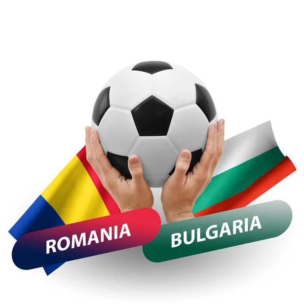 Soccer Football Competition Match National Teams Romania Bulgaria — Photo
