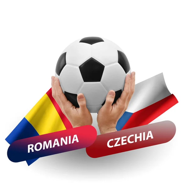 Soccer Football Competition Match National Teams Romania Czechia — Photo