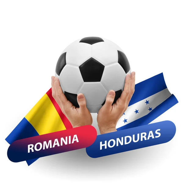Soccer Football Competition Match National Teams Romania Honduras — Stock Fotó