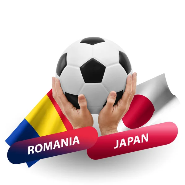 Soccer Football Competition Match National Teams Romania Japan — Photo