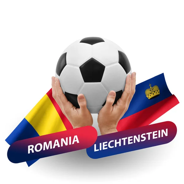 Soccer Football Competition Match National Teams Romania Liechtenstein — Photo