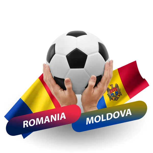 Soccer Football Competition Match National Teams Romania Moldova — Photo