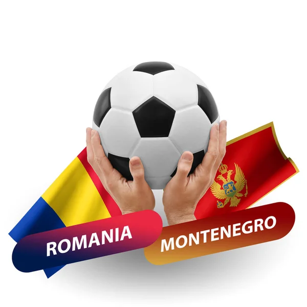 Soccer Football Competition Match National Teams Romania Montenegro — Photo
