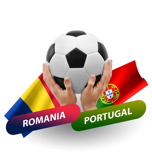 Soccer Football Competition Match National Teams Romania Portugal — Photo