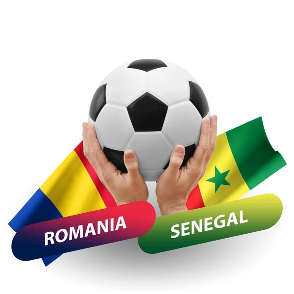 Soccer Football Competition Match National Teams Romania Senegal —  Fotos de Stock