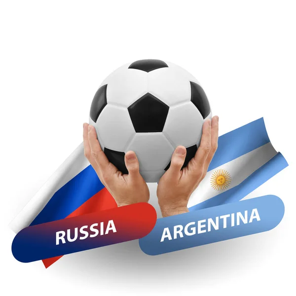Soccer Football Competition Match National Teams Russia Argentina — Stockfoto