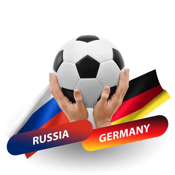 Soccer Football Competition Match National Teams Russia Germany — Photo