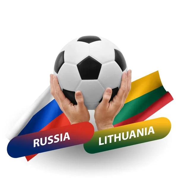 Soccer Football Competition Match National Teams Russia Lithuania — Photo