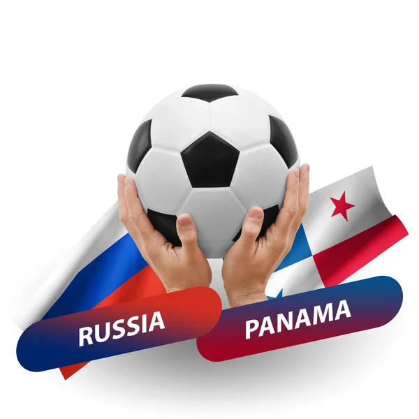 Soccer Football Competition Match National Teams Russia Panama — Zdjęcie stockowe