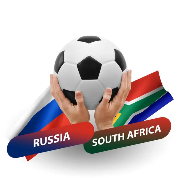 Soccer Football Competition Match National Teams Russia South Africa — Stock Photo, Image