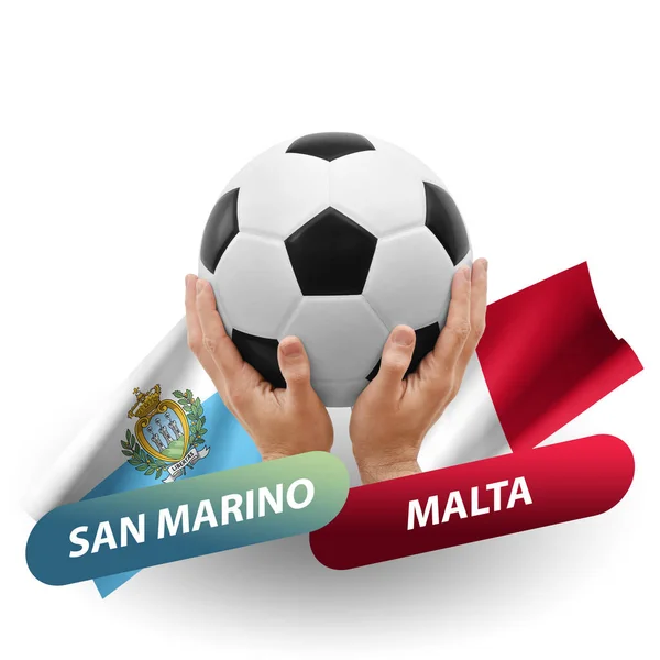 Soccer Football Competition Match National Teams San Marino Malta — Photo