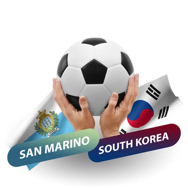 Soccer Football Competition Match National Teams San Marino South Korea — Stock Photo, Image