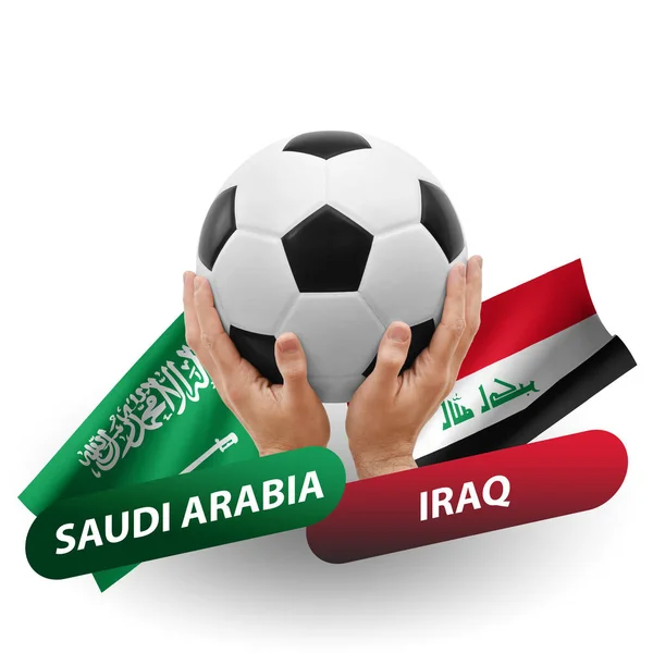 Soccer Football Competition Match National Teams Saudi Arabia Iraq — Stockfoto