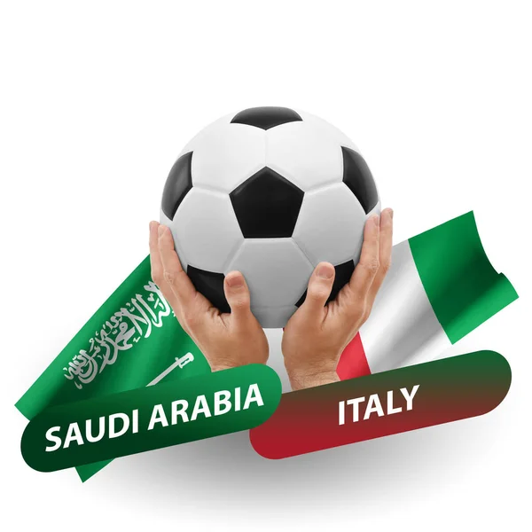 Soccer Football Competition Match National Teams Saudi Arabia Italy — Stockfoto