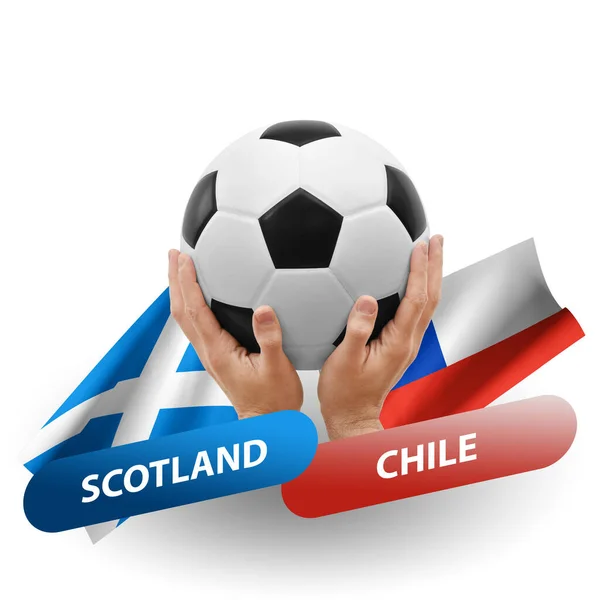Soccer Football Competition Match National Teams Scotland Chile — Stock Fotó
