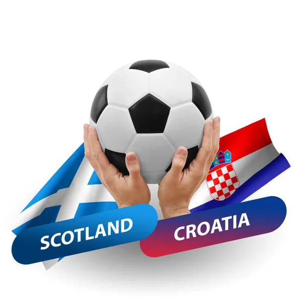 Soccer Football Competition Match National Teams Scotland Croatia — Stockfoto