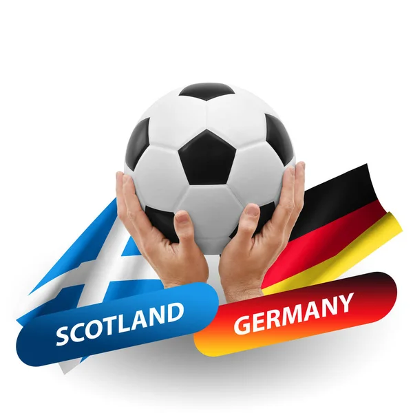 Soccer Football Competition Match National Teams Scotland Germany — Stok fotoğraf