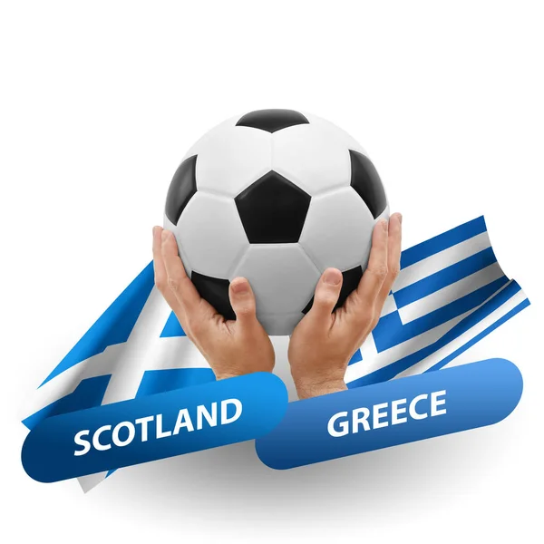 Soccer Football Competition Match National Teams Scotland Greece — Stockfoto