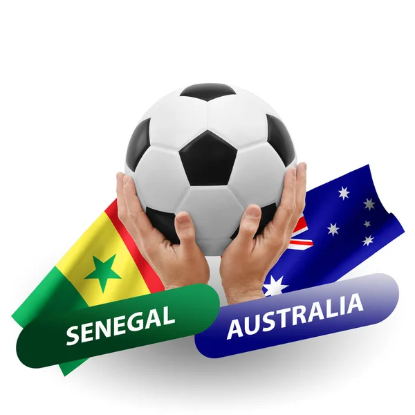 Soccer Football Competition Match National Teams Senegal Australia — Stock Photo, Image