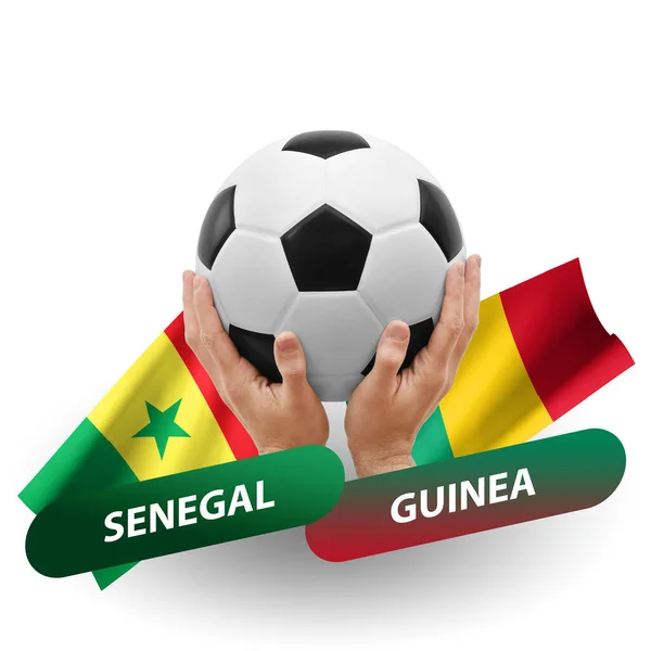 Soccer Football Competition Match National Teams Senegal Guinea —  Fotos de Stock