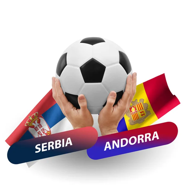 Soccer Football Competition Match National Teams Serbia Andorra — Φωτογραφία Αρχείου