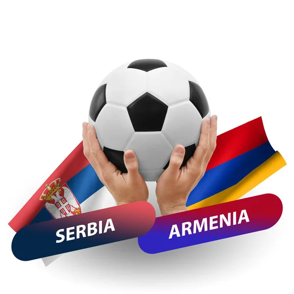 Fútbol Partido Competición Fútbol Las Selecciones Nacionales Serbia Armenia —  Fotos de Stock
