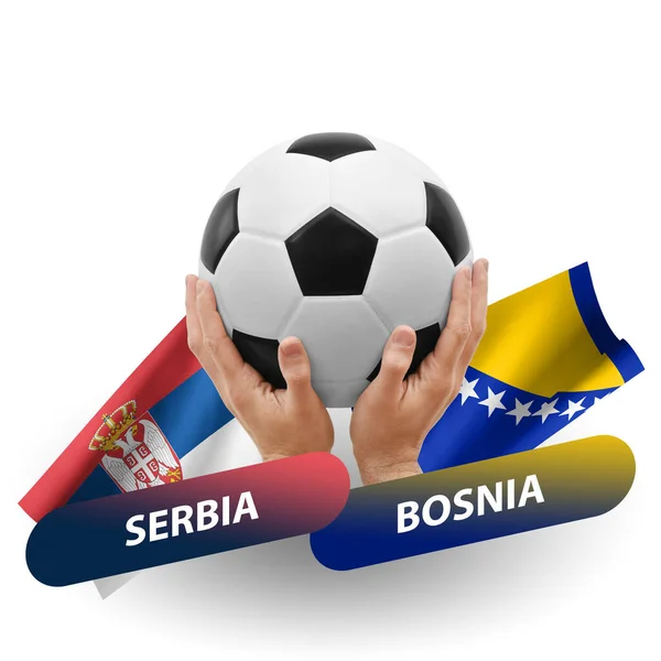 Soccer Football Competition Match National Teams Serbia Bosnia — Photo
