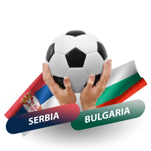 Soccer Football Competition Match National Teams Serbia Bulgaria — Photo
